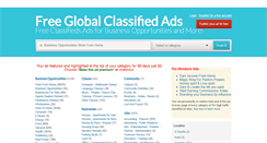 Desktop Screenshot of freeglobalclassifiedads.com